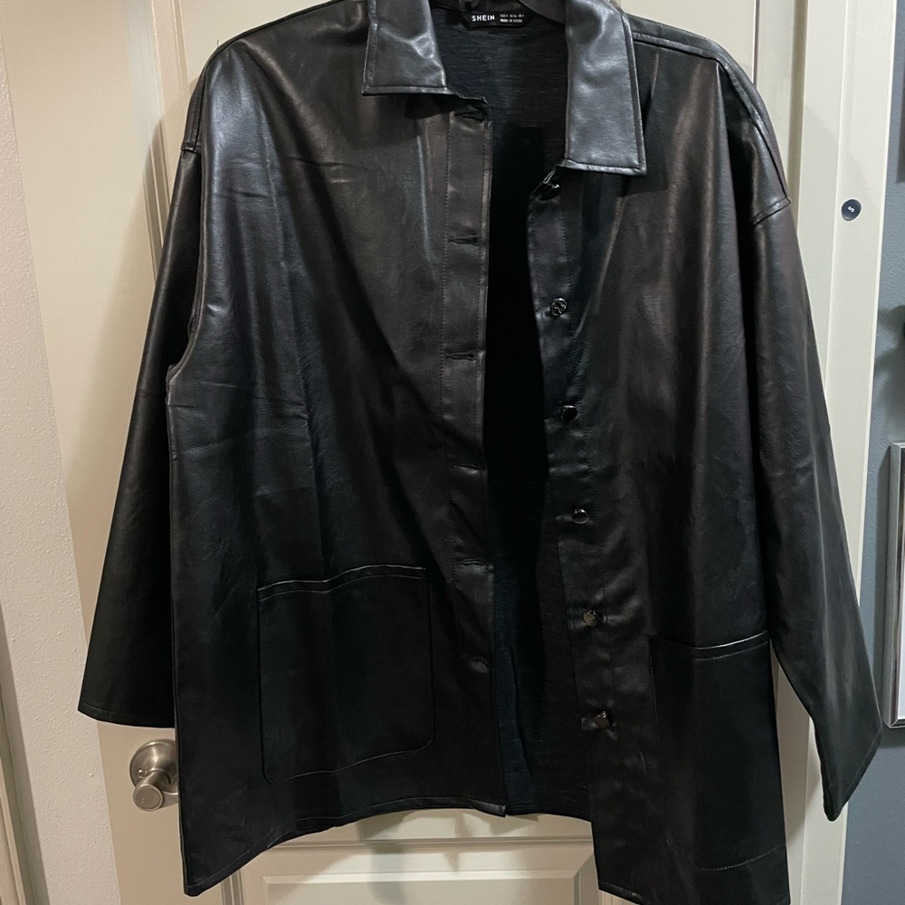 Black Faux Leather Jacket
